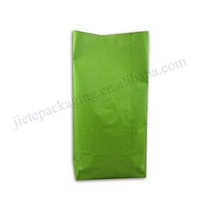 Green 25kg block bottom stand up multilayer kraft paper chemical resistance bag industrial and agricultural use