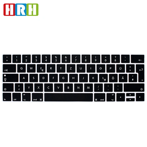 Ultra Slim Color Silicone keyboard german keyboard Protector for Macbook Pro Touch Bar European Version
