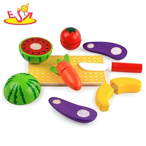 New hottest simulation pretend play wooden cutting fruit toy for kids W10B280