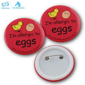 Apparel garment processing accessory plastic button badge