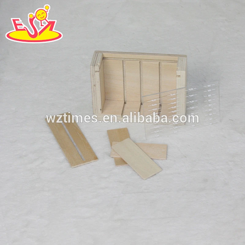 2018 new fashion children toys wooden coin bank W03B050