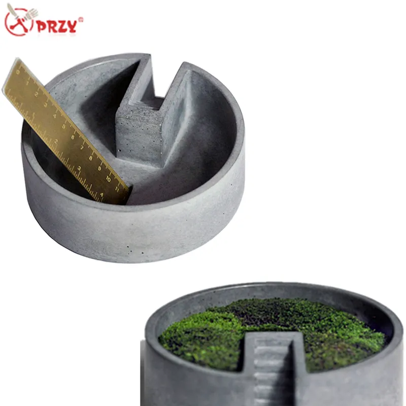 Creative Concrete mold circular staircase flower pots Mould Silicone garden Cement desktop decorations Molds