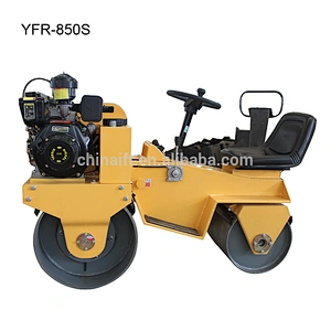 Small ride on steel double drum water-cooled diesel Road Roller YFR-850S