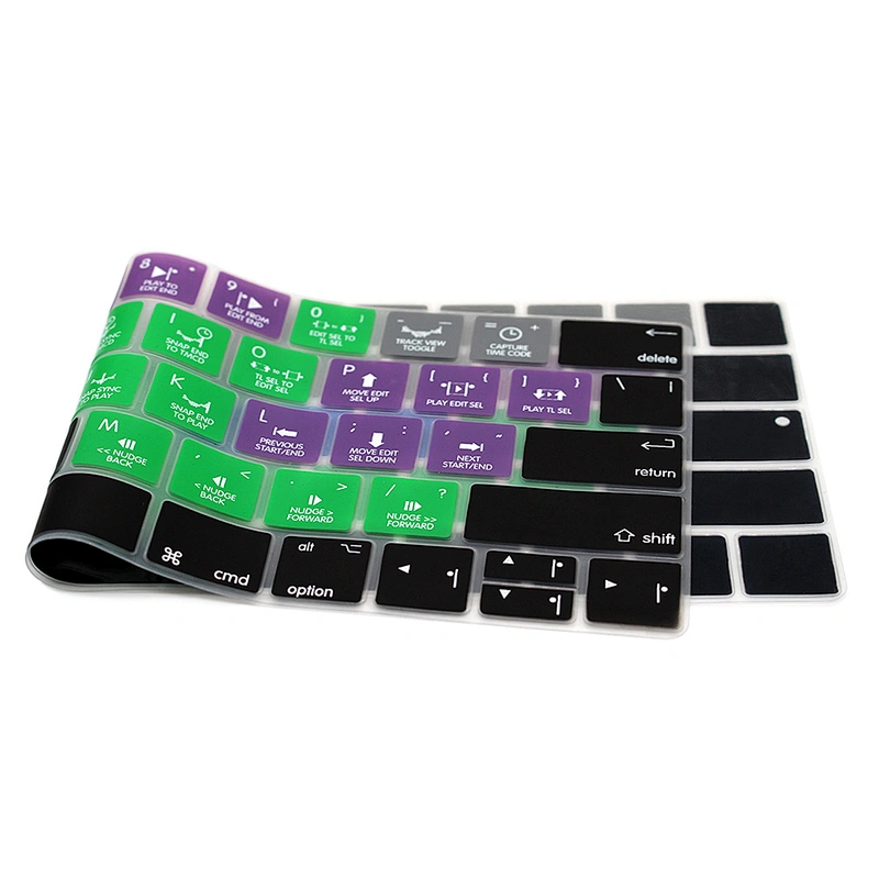 Stock Lot Waterproof Avid Pro Tools Functional silicone keyboard skin for macbook pro touch cover a1706 a1707 keyboard laptop
