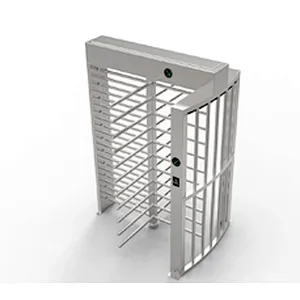 Automatic pedestrian RFID full height single lane circle shape turnstile gate