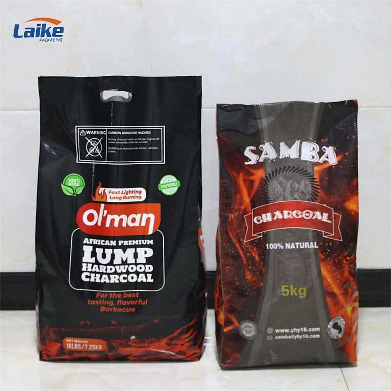 Paraguay grill charcoal bag 5kg 10kg ,pp woven packaging bag for charcoal
