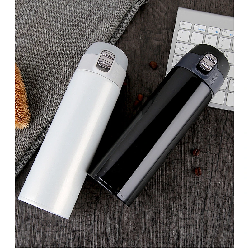 Fashion design Printed logo stainless steel cup bounce one-touch cup for wholesale