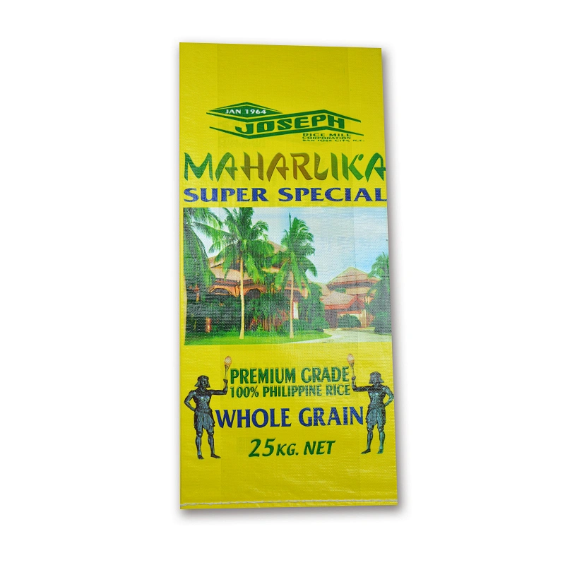 PP woven sack bags with color printing for packing hybrid rice seed 25kg