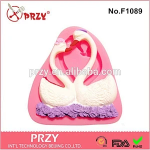 2015 newest wholesale swan silicone cake molds