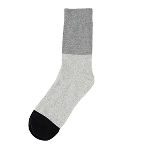 custom adult mens pure cotton pattern crew dress 100% organic cotton socks