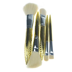 Soft Hair Private Label Foundation Eye Face Cosmetics 5pcs Makeup Brush Set