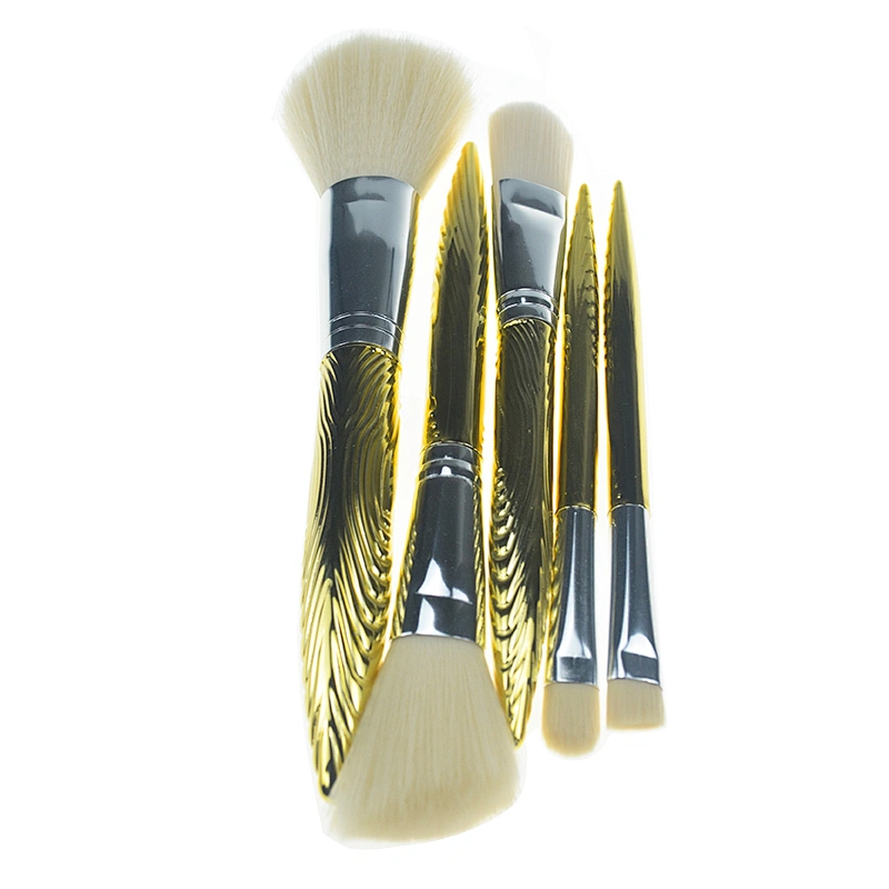 Soft Hair Private Label Foundation Eye Face Cosmetics 5pcs Makeup Brush Set