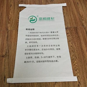 25kg kraft paper cement, putty powder packaging bag with valve port