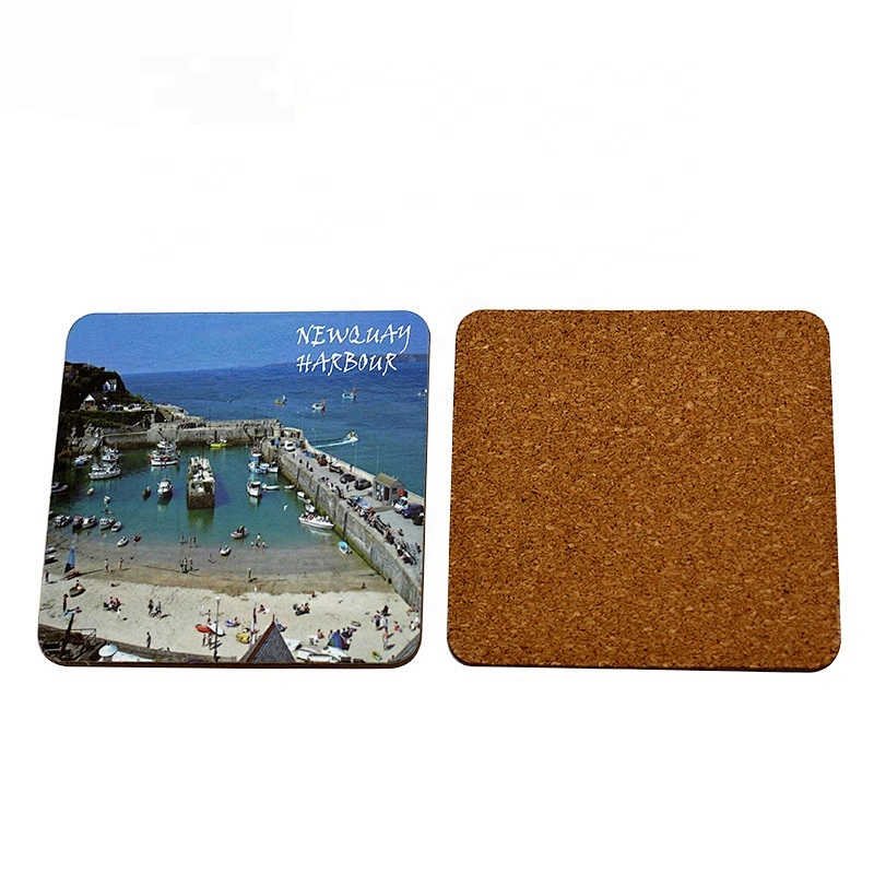 4MM thickness square mdf coaster set with custom design
