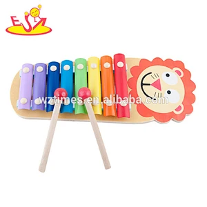 2018 wholesale kids wooden animal xylophone fashion baby wooden animal xylophone children wooden animal xylophone W07C051