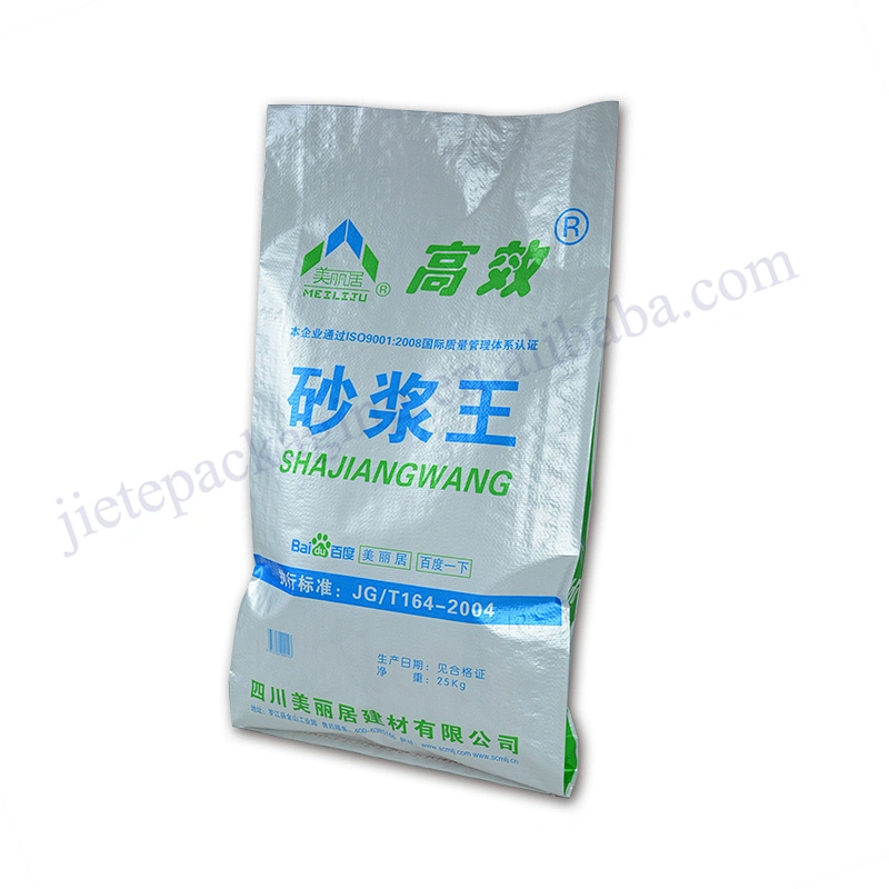 Construction Industrial use white plastic 25kg pearl laminated pp cement and mortar bag