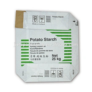 10kg 25kg flour, potato starch pack paper bag