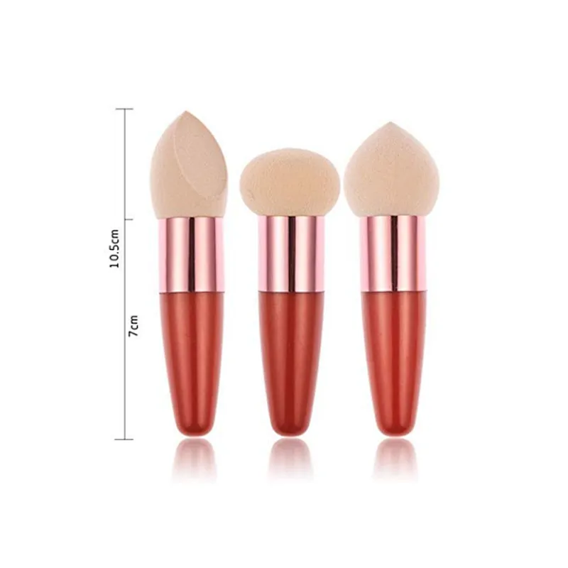 3PC Women Cosmetic Liquid Cream Foundation Concealer Sponge Lollipop Brush