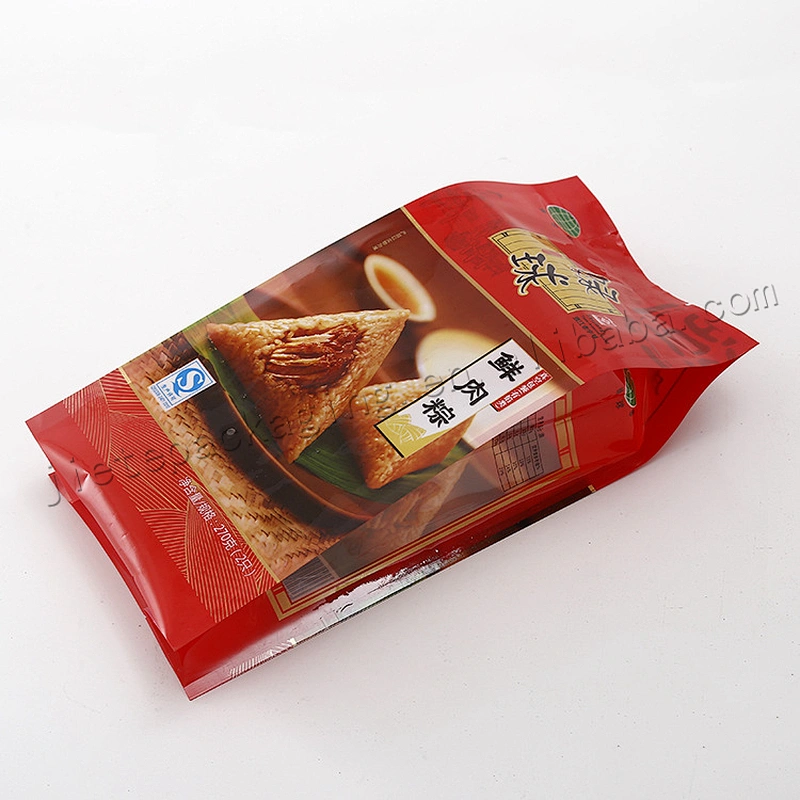 Resealable vacuum plastic snack food packaging bag with transparent window