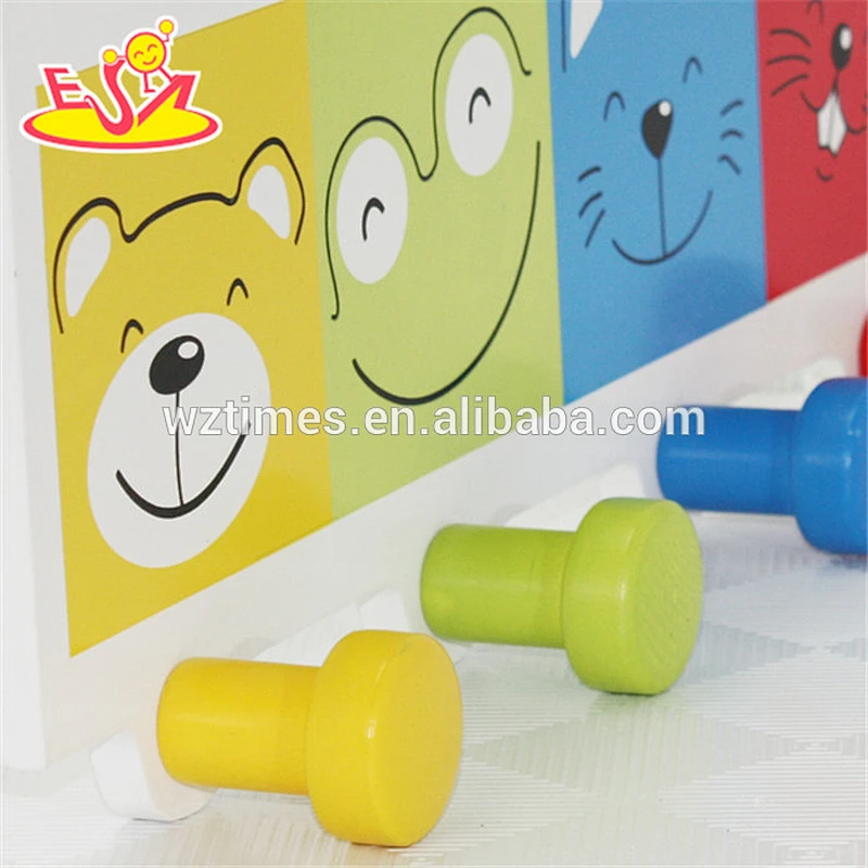 wholesale high quality colorful wooden kids hook for sale W09B041