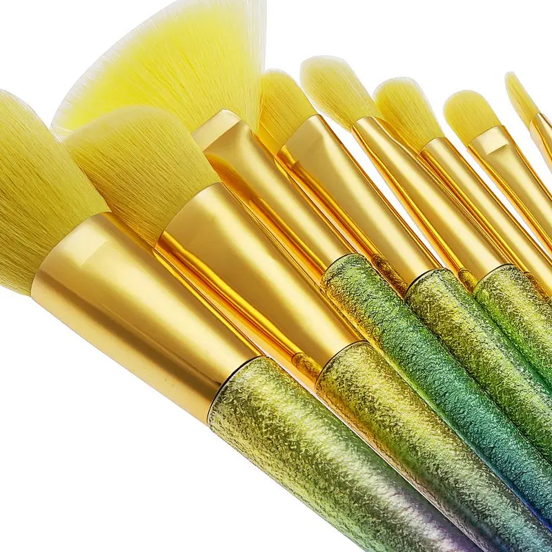 2018 new Glitter customized brushes makeup printed logo 8PCS oem makeup brushes set pretty for sale