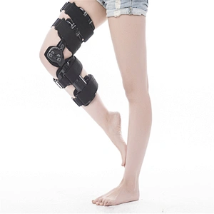 Hinged Knee Brace Support Stabilizer Orthosis Splint Immobilizer Guard Protector ROM range of motion Adjustable Medical