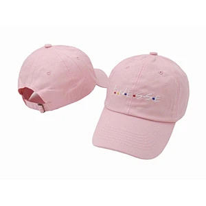 embroidery simple logo baseball hat 6 panel cotton cap