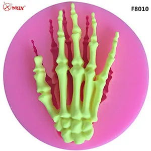 Horrorable Style Silicone Halloween Skull Hand Molds Fondant Silicone Soap Mould DIY Cake Decoration Mold