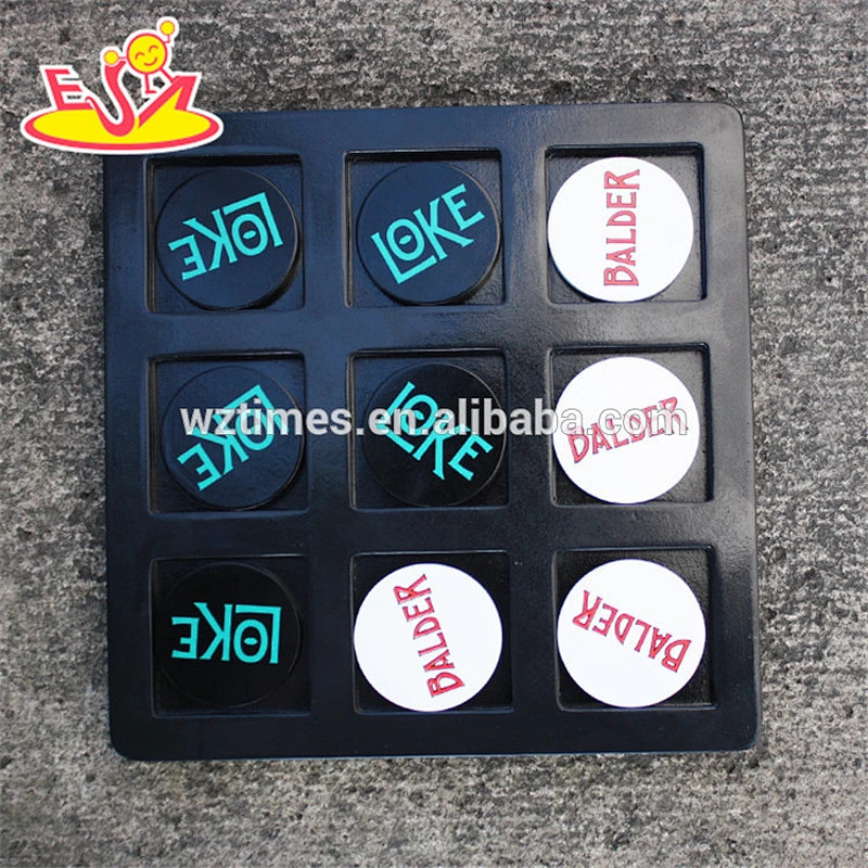 2018 wholesale kids toy wooden tic tac toe new design children toy noughts and crosses game wooden tic tac toe W01B036