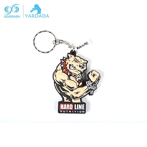 Plastic Keychain Custom 3D Soft rubber Keychain