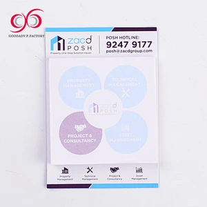 Promotional paper shopping list customized fridge magnet pad custom memo pads sticky note fridge magnet