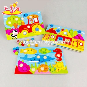 Puzzlespielspielzeug des ersten Puzzlespielzeugs des Babys des Babys bunte buntes für Kinder diy Gebäude W14C255