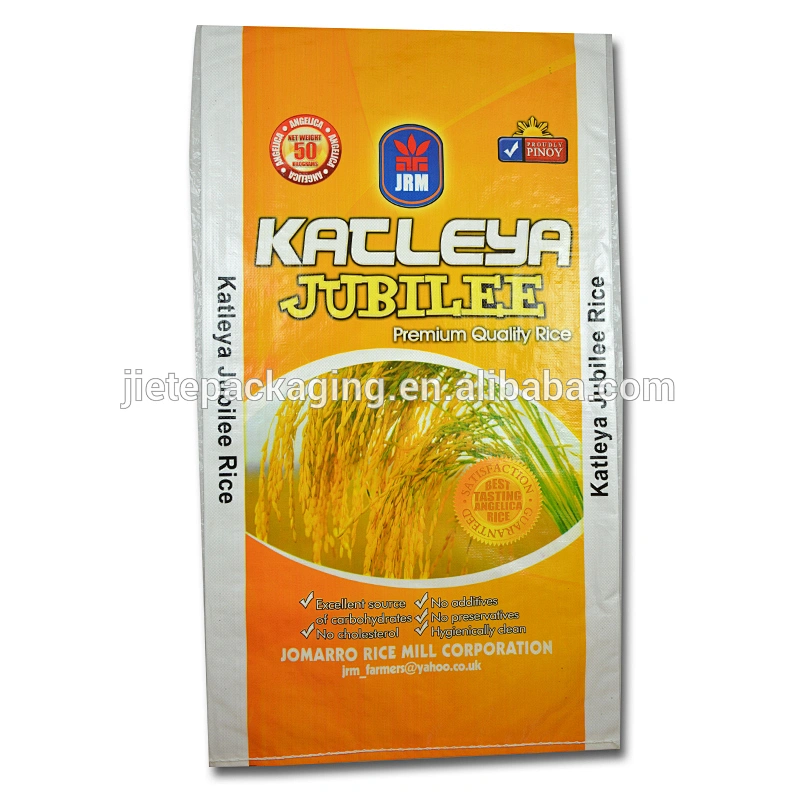 30kg 40kg 50kg laminated rice polypropylene bag with printing