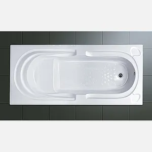 Modern Colored Simple CE Acrylic Transparent Rectangle Bathtub