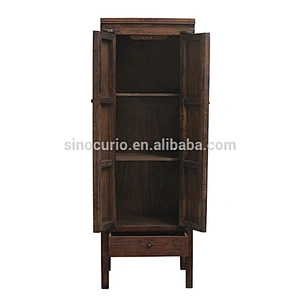 Antique living room furniture solid wood brown color wardrobe closet