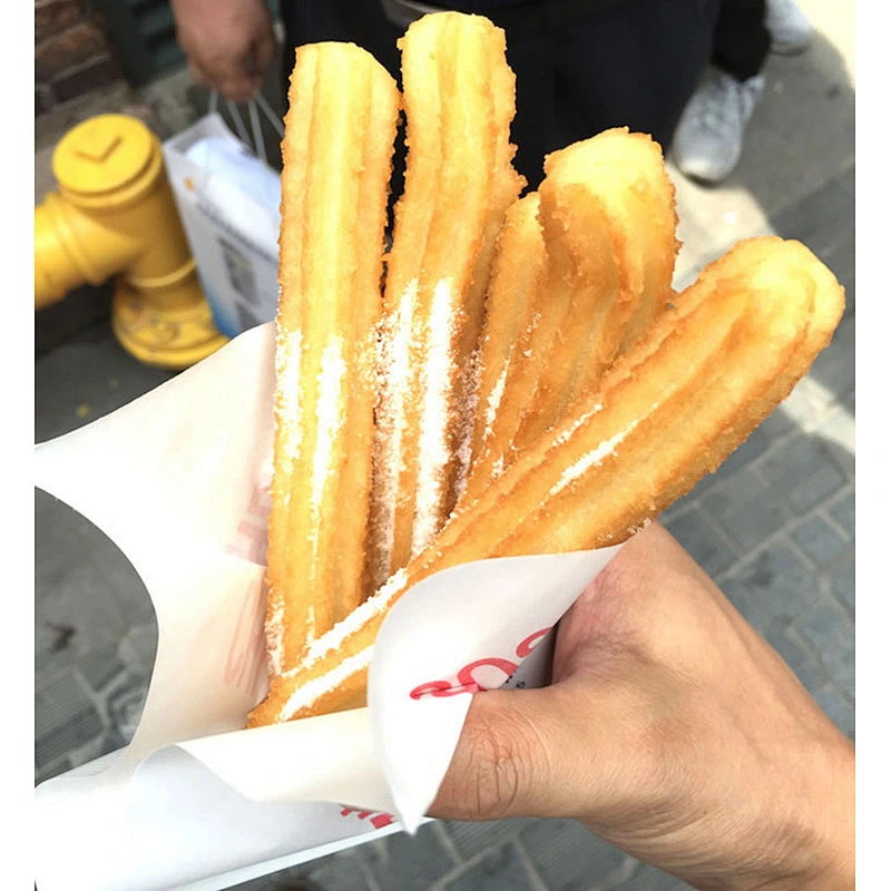 Manual churros machine for sale with 7 liters double speed stainless steel churros filler and cart (SUNRRY SY-CH7)