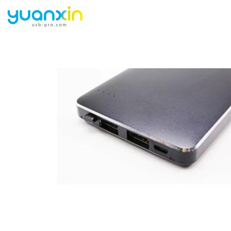 Big Capacity Metal Power Bank With Two Usb Port