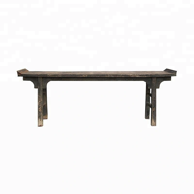oriental chinese antique rustic distressed table living room furniture