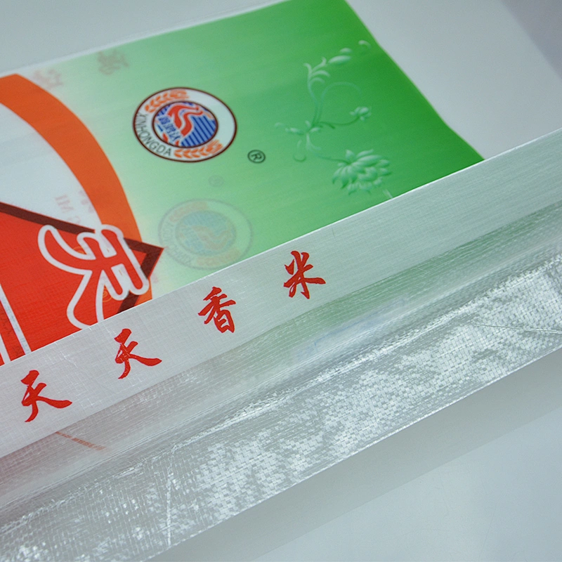 China pp woven packing bag with normal printing for rice, flour 20kg 25kg