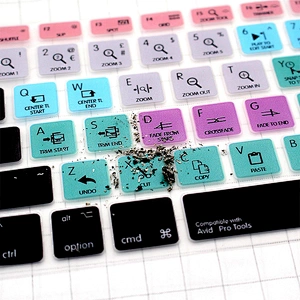 Hot Amazon avid Pro Tools Hotkeys shortcuts keyboard skin Custom Silicone Keyboard Cover For macbook pro 13 cover