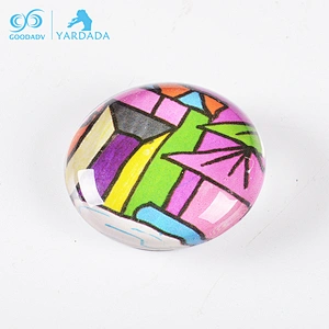 Kitchen decoration gifts custom crystal glass souvenir fridge magnet