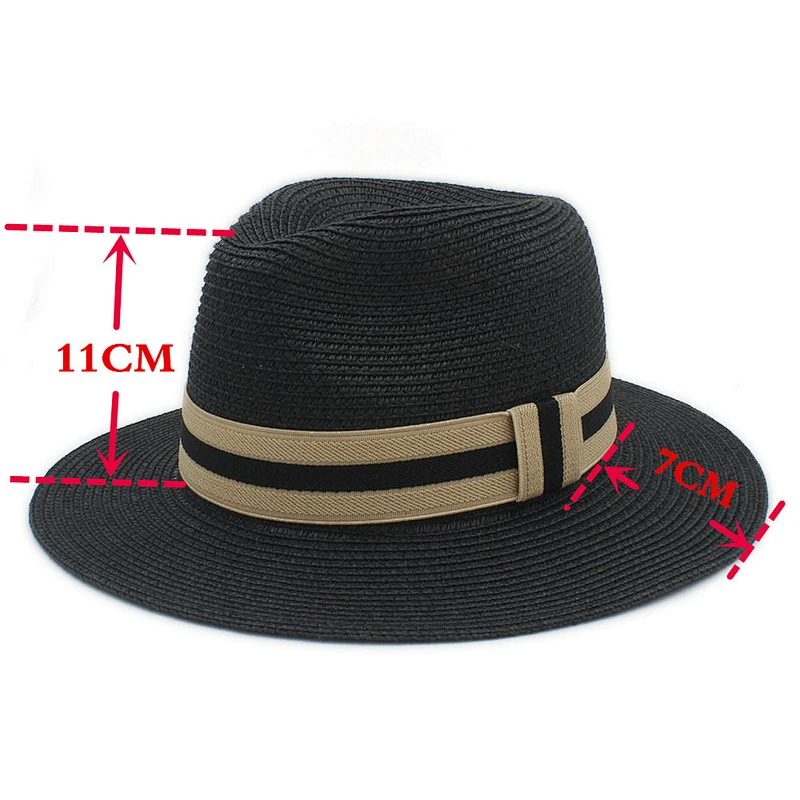 Fashion Men Women Paper Straw Panama Hat Woven Paper Straw Hat In Hollow
