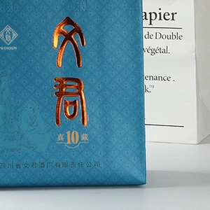 Blue supermarket non-woven fabric cloth standard size shopping bag