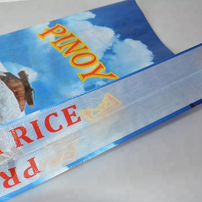 Design printing pp woven rice bag plastic packaging sack with gusset