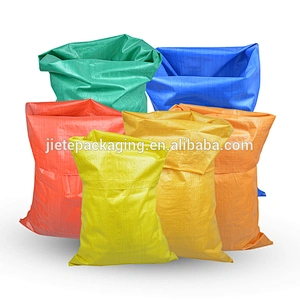 pp woven color bag, yellow, orange, red, green, blue sack