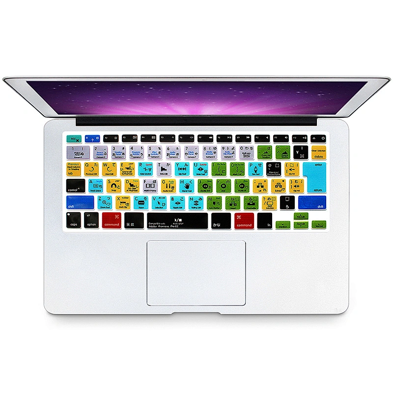 Waterproof Keyboard Skins Premiere Pro CC Shortcuts Silicone Keypad Protector Laptop Keyboard Cover For macbook pro 15 retina