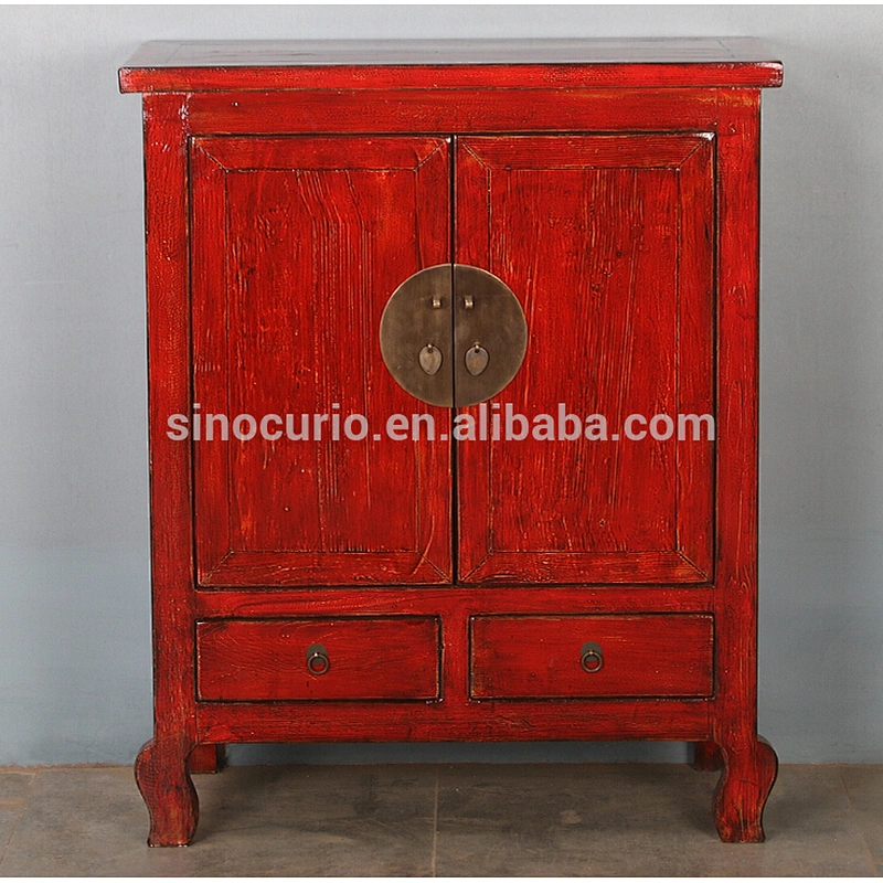 chinese antique style wooden painted storage cabinet design