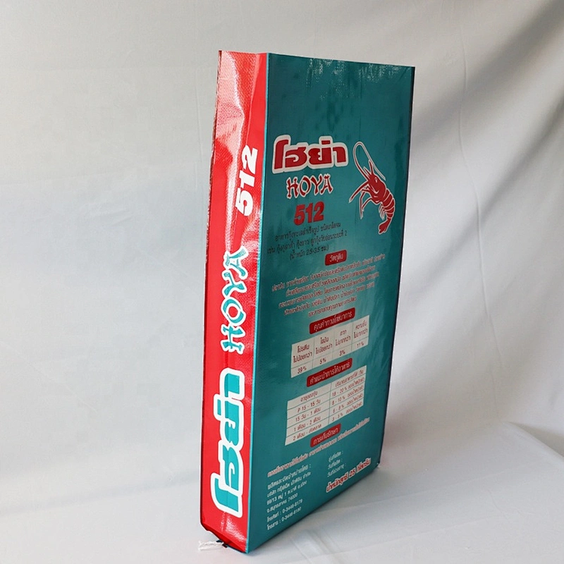 Plastic 25kg pp woven animal feed packaging bag for shrimp feed ,chicken feed, dog food etc