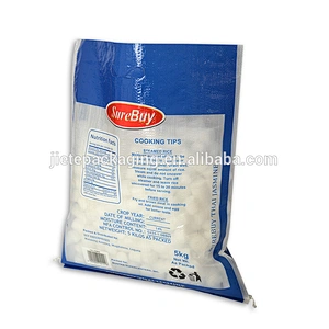 Wholesale customized 100% virgin pp woven 5kg rice bag sack
