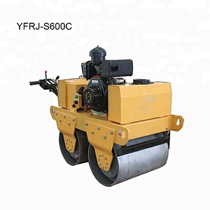 550KG mini small walk behind double drum vibratory road roller for sale